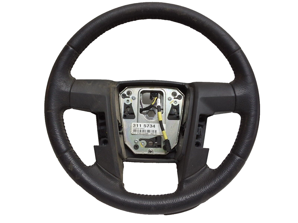 09 10 11 12 13 14 Ford F-150 black leather steering wheel OEM 9L34-3F563-EG35B8