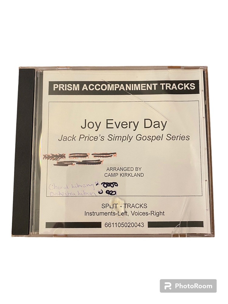 JOY EVERY DAY Split Track Accompaniment Track CD~2002~Jack Price's Simply Gospel-image