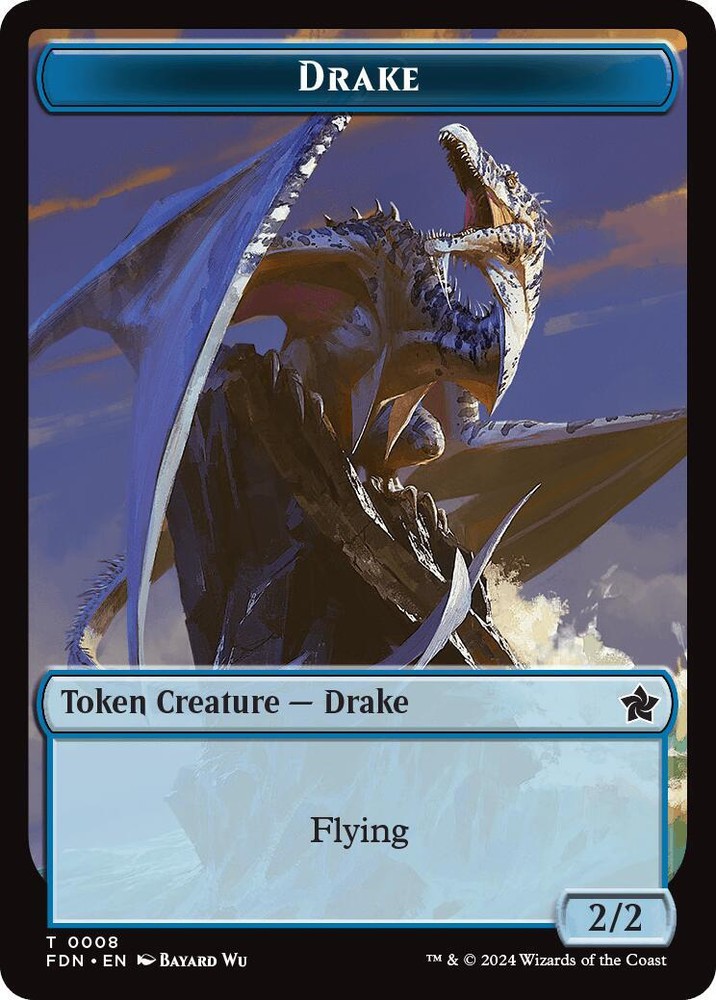 Drake // Goblin Doubled-Sided Token [FDN - 8 // 18] NM