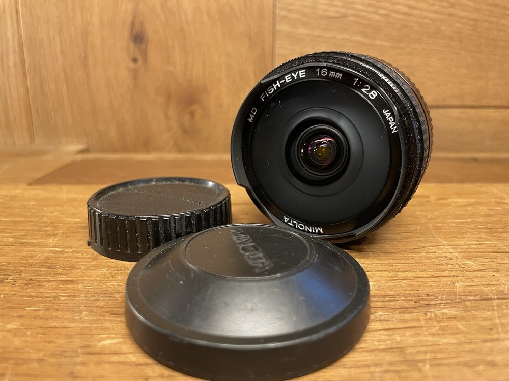 *CLA'd : Almost Mint* Minolta New MD Fish Eye 16mm F/2.8 Built-in Filter Lens JP