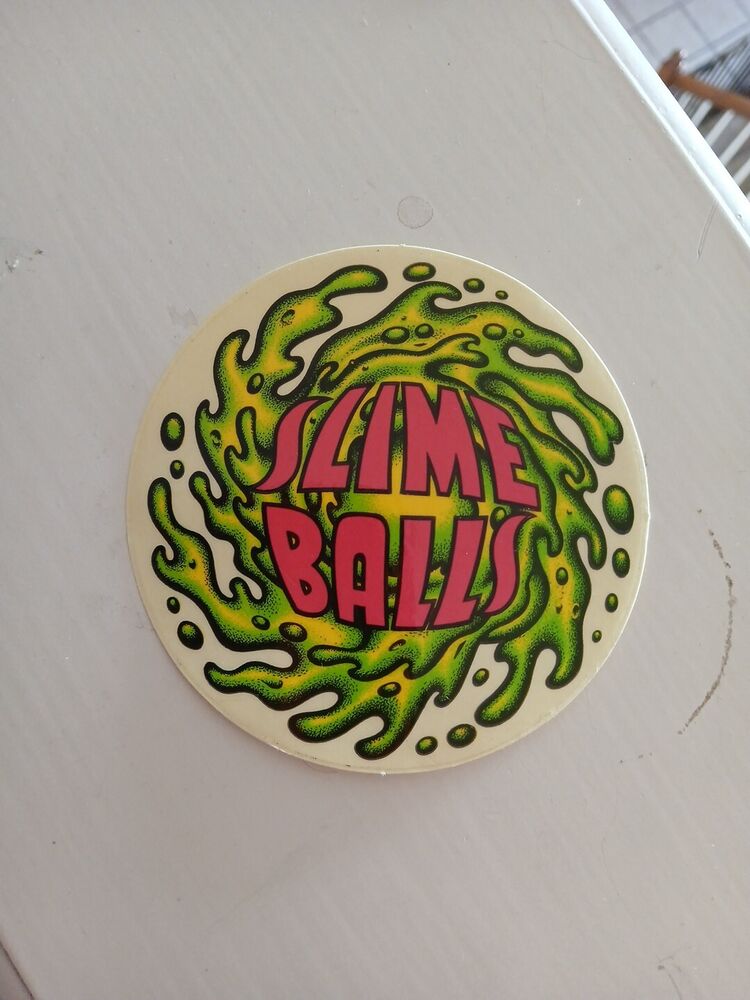 Vintage SLIMEBALLS Skateboard STICKER Old School Skate Nos SANTA CRUZ