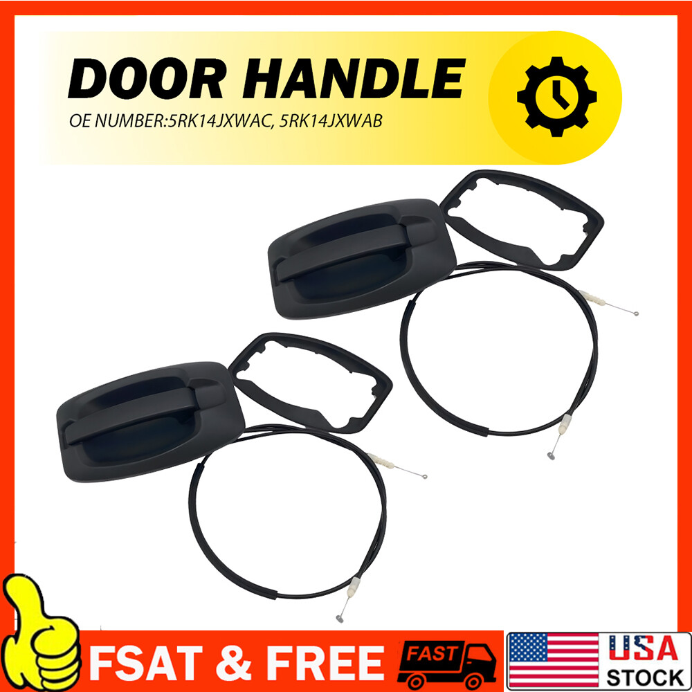 2pcs Sliding Door Handle with Cable For 2014-2022 Ram ProMaster 3500 2500 1500