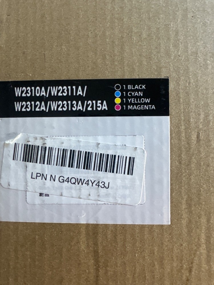 215A Toner Cartridges 4pack magenta, yellow, cyan, and black