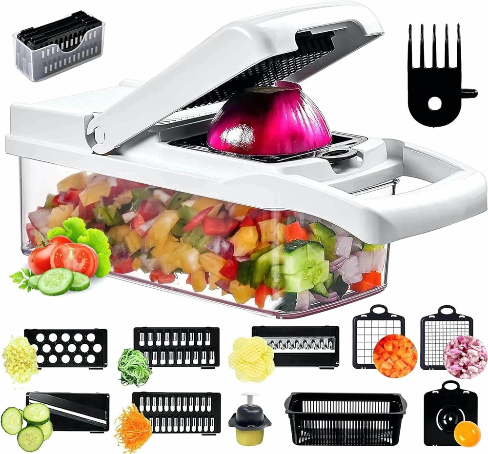 15-In-1 Vegetable Fruit Chopper Cutter Food Onion Veggie Dicer Slicer Kitchen
