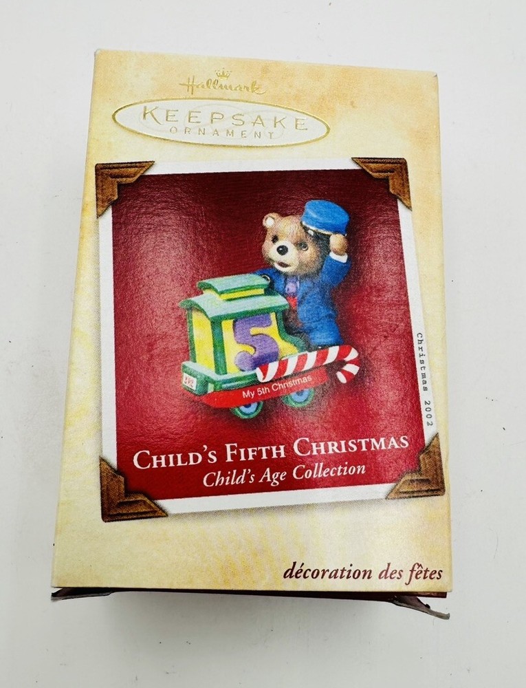 2002 Hallmark Keepsake Fifth Christmas Ornament for Kids