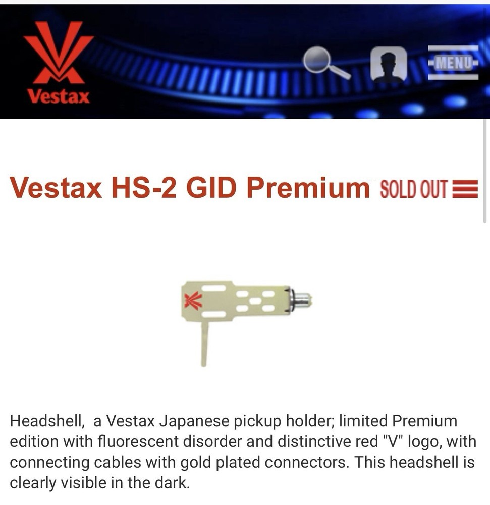 Vestax Glow In The Dark HS-2 Headshell Pair – Flash Sale-image