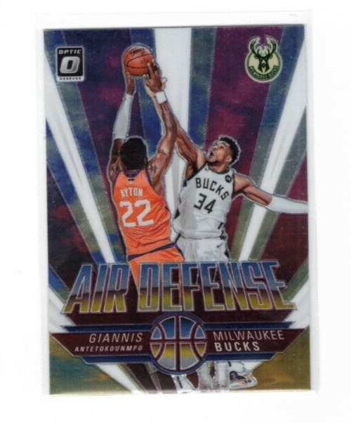 2021-22 Panini Donruss Optic - Air Defense #3 Giannis Antetokounmpo