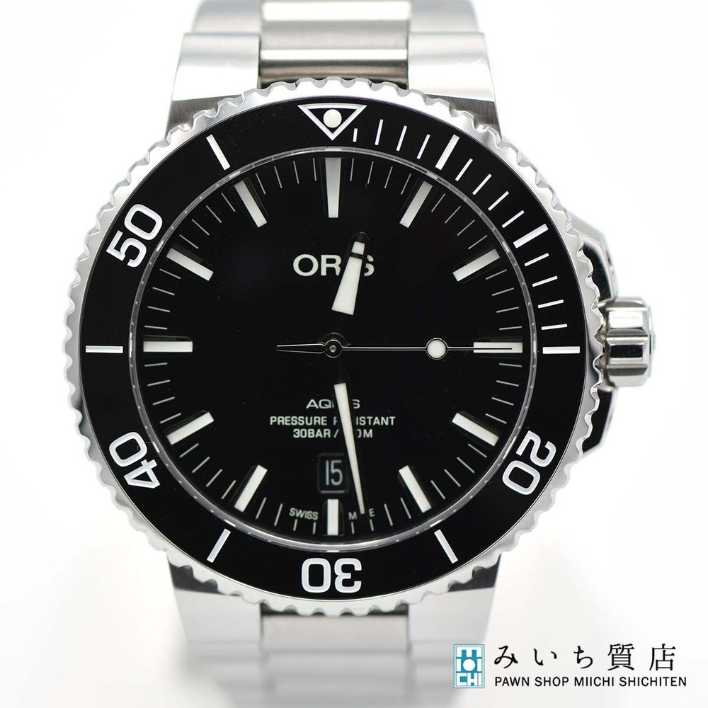 ORIS AQUIS Date Automatic Black Dial Watch Ref 01.733.7730.4134 with Box