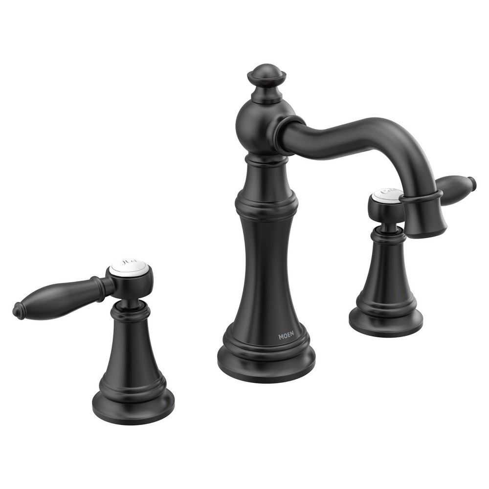Moen TVS42108 Weymouth 1.2 GPM Widespread Bathroom Faucet - Black