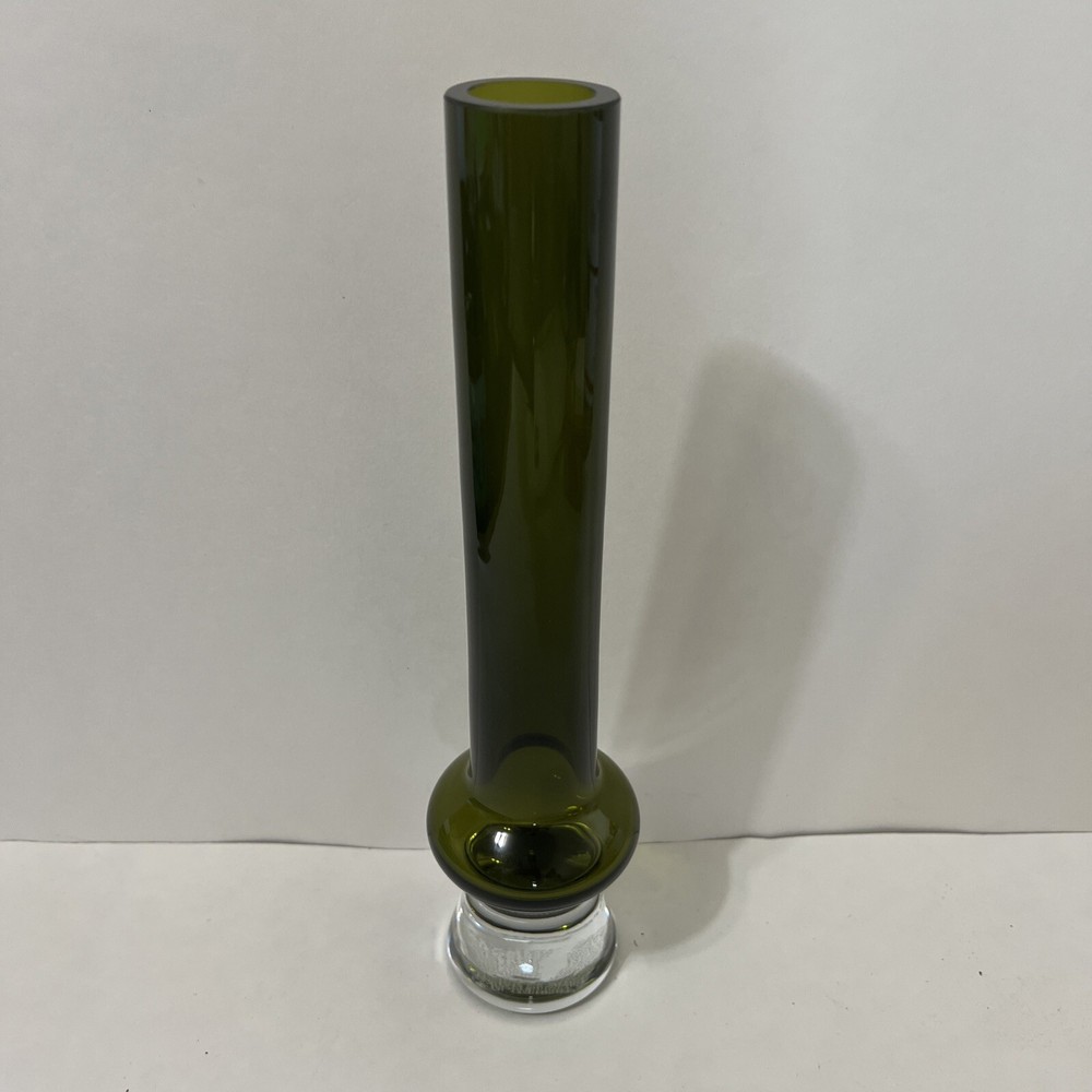 Vintage Waterford Crystal Samba Green Bud Vase 12 Inch Large