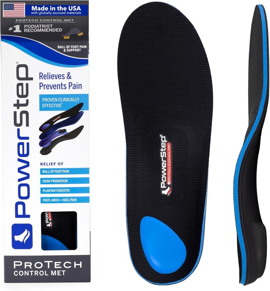 ProTech Control Met Orthotics Full Length Shoe Insoles for Metatarsal Support