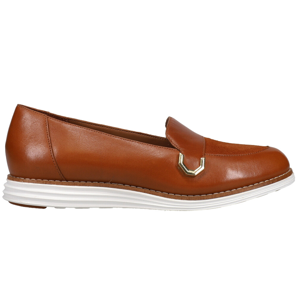 Cole Haan Originalgrand C Buckle Loafers Womens Brown Flats Casual W18787