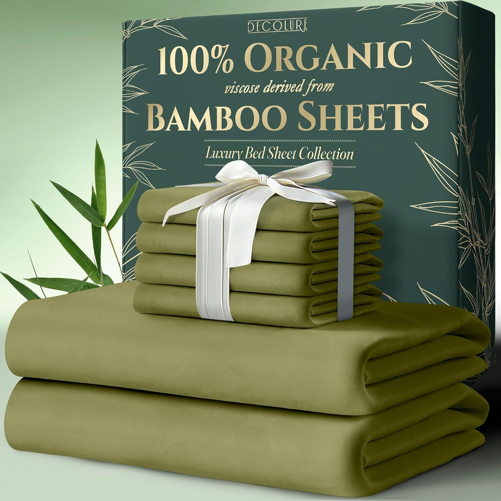 Ultra Soft Organic Bamboo King Sheets - 6Pcs, 17