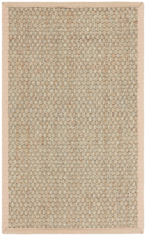 SAFAVIEH Natural Fiber 2x3 Accent Rug in Beige with Border Design