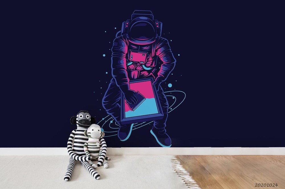 3D Astronaut Illustration Wall Murals Wallpaper Murals Wall Sticker