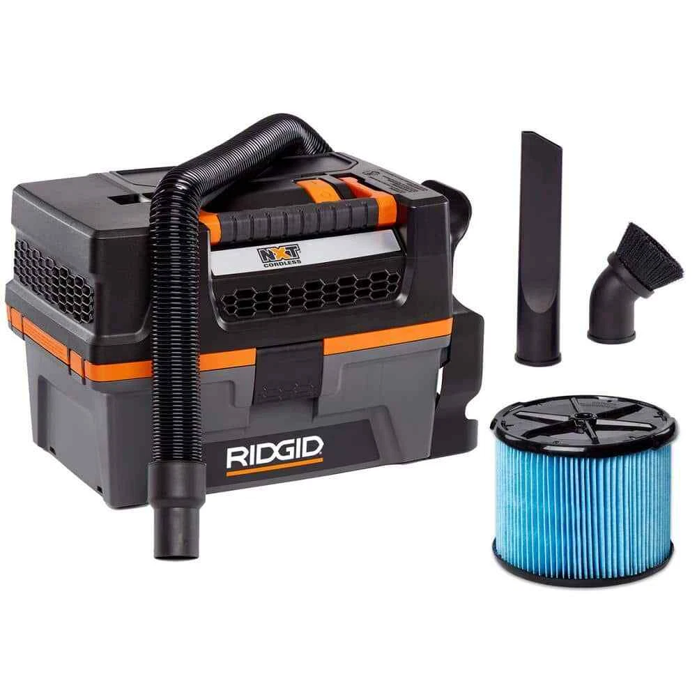 RIDGID HD0318 3 Gallon 18-Volt Cordless Handheld NXT Wet/Dry Shop Vacuum (Tool O