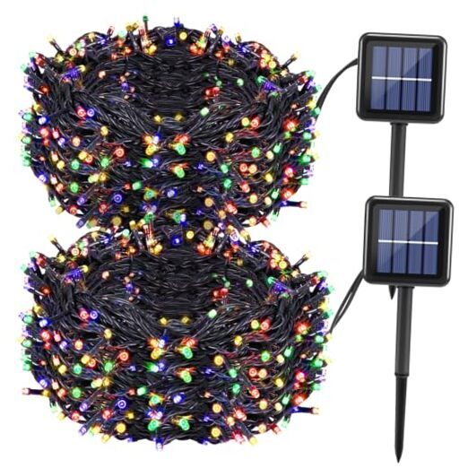 Christmas Lights Outdoor, 440LED Solar Christmas Lights Outdoor Multicolor