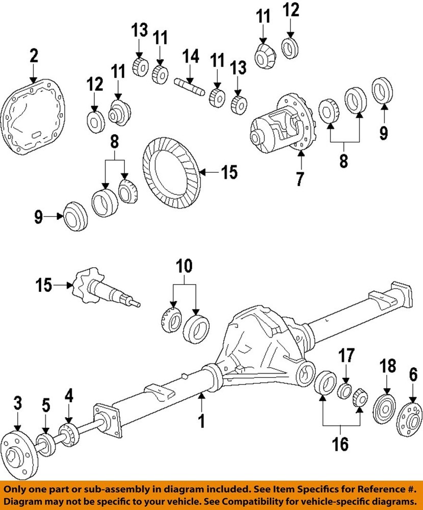 FORD OEM 7L1Z4220A Rear Differential Side Bearings