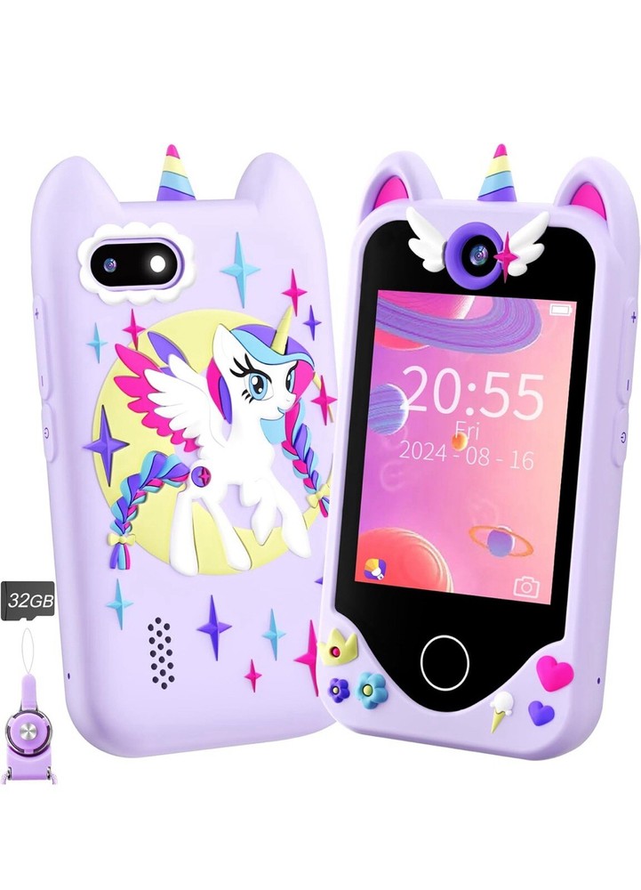 Kids Smart Phone for Girls Gifts - Toddler Christmas Birthday Gift for Age 3 4