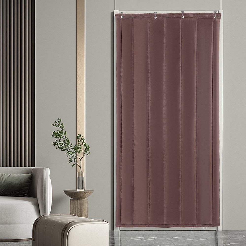 Thermal Insulated Winter Door Curtain 39.5x83in Energy Saving Draft Blocker  