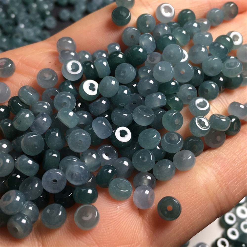 20PCS Natural Grade A Jade Jadeite Lucky Gift Men Women Abacus Beads Pendant