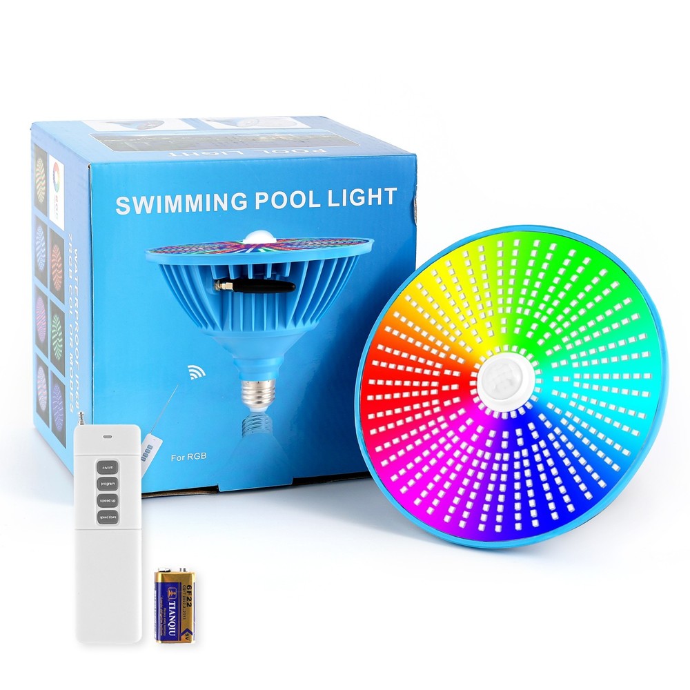 （Clearance Sale）FOXLUX PAR56 AC120V 50W Led Pool Light RGB with Remote, E26/E27-image