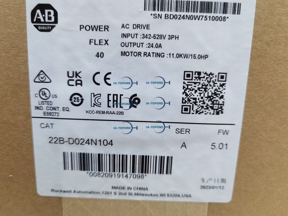 *Real US Stock* 1PC New Sealed Allen-Bradley 22B-D024N104 Local Fast Shipping