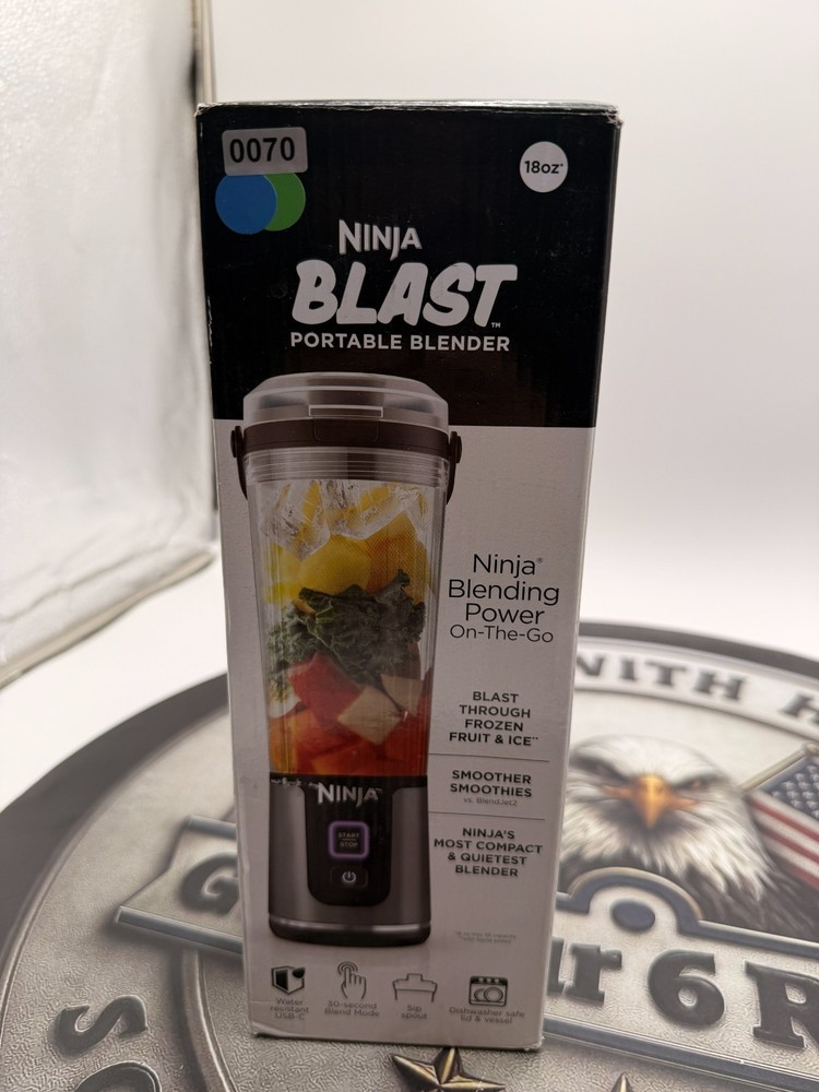Ninja Blast Portable Personal Blender, Cordless, 18oz. Vessel, | Black/Silver