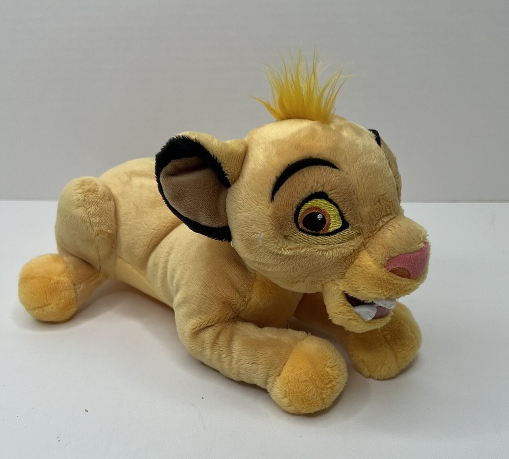 Disney 9” Simba The Lion King Plush Stuffed Animal Movie Character Open Mouth