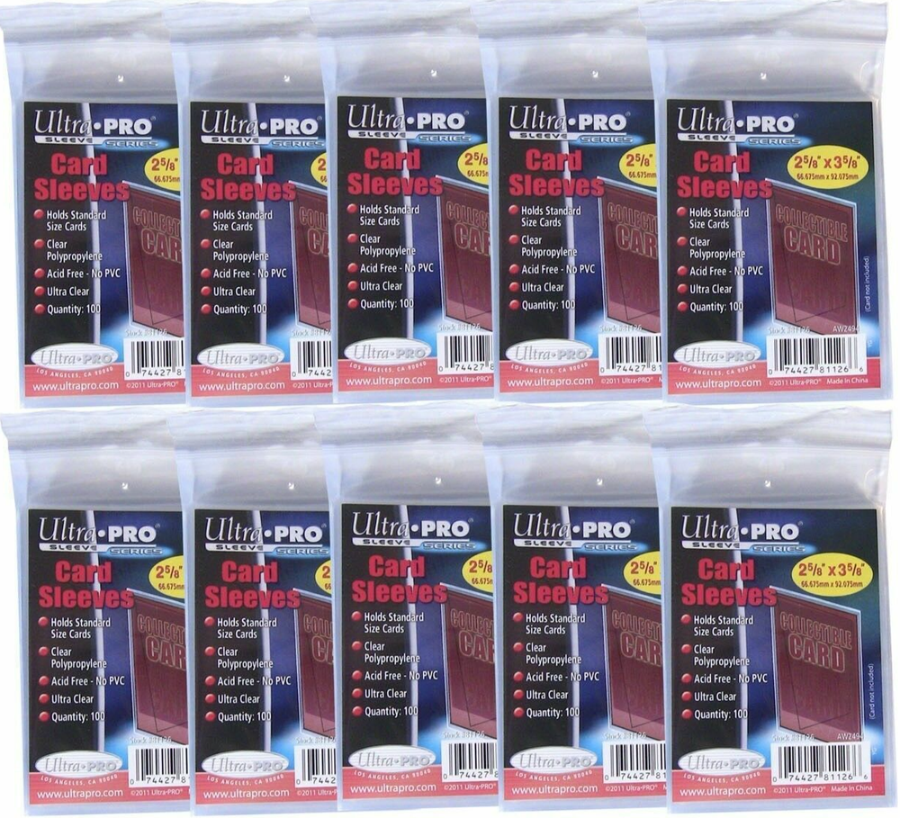 1000 Ultra Pro Standard Penny Soft Card Sleeves New Acid Free No PVC 81126