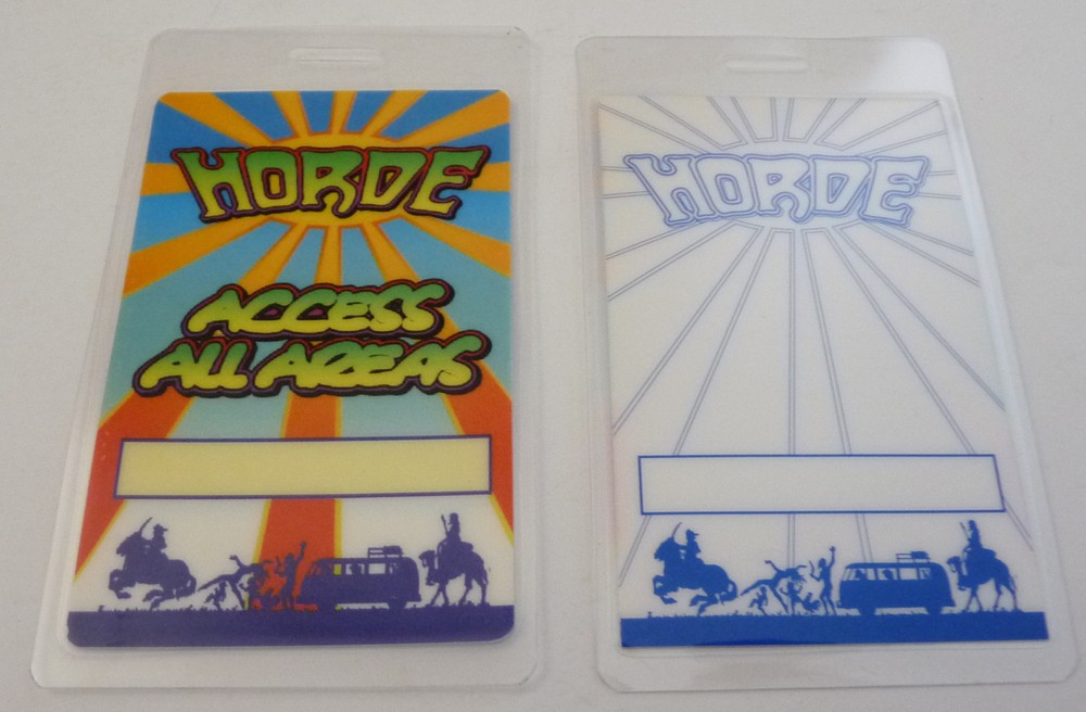 Horde Music Festival 1995 All Access Concert Tour Backstage Pass Laminate D17