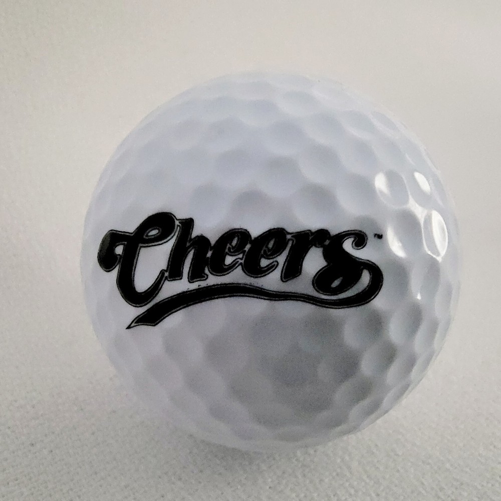 Cheers Logo Black Golf Ball