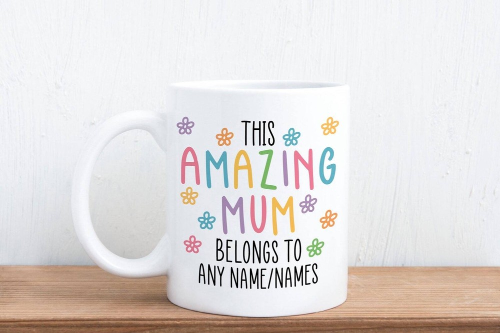 Personalised Amazing Mum Belongs Gift Mug From Kids