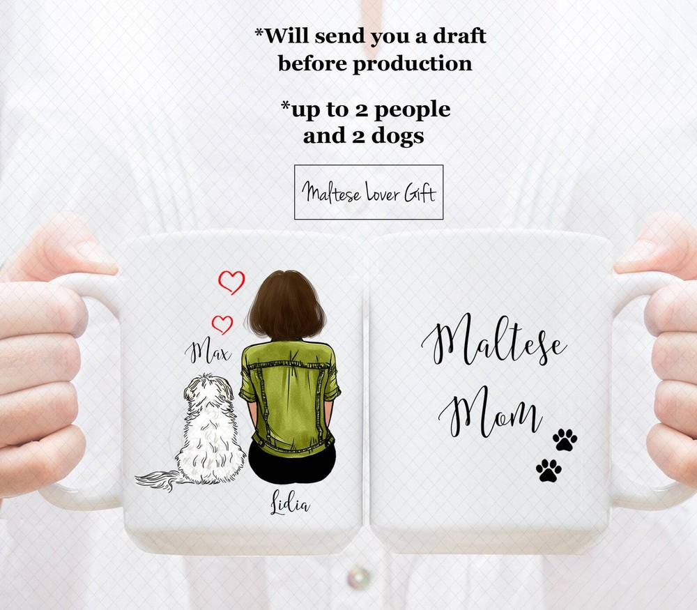 Custom Maltese Mug Maltese Dad Mug Maltese Mom Mug Maltese Lover Mug Maltese