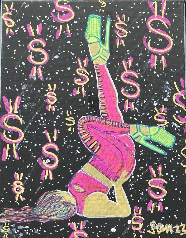 Painting 11 X 14 Original Art By Sbell Acrylic on Stretched Canvas