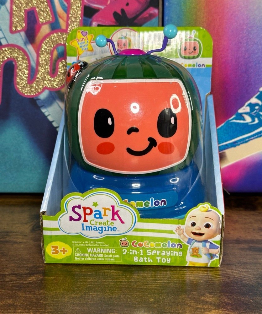 Spark Cocomelon 2-in-1 Spraying Bath Toy with LED Lights for Boys & Girls