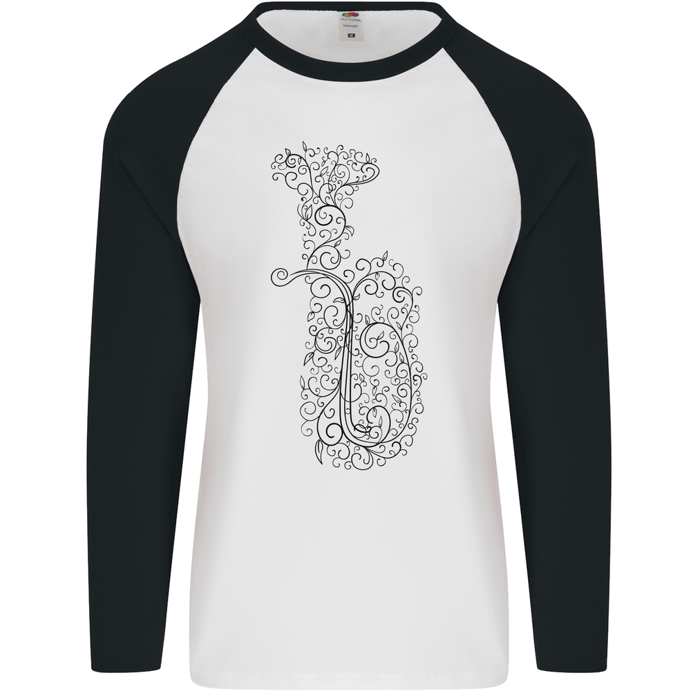 A Tuba Musical Instruments Brass Band Mens L/S Baseball T-Shirt