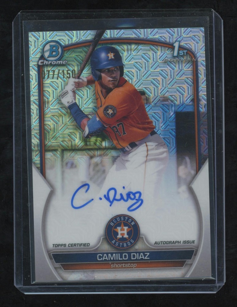 2023 Bowman Chrome #CPA-CD Camilo Diaz Prospect Auto HTA Choice Mojo 077/150