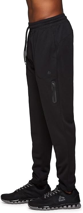 RBX Men’s Quick-Dry Breathable Athletic Tapered Joggers in Medium