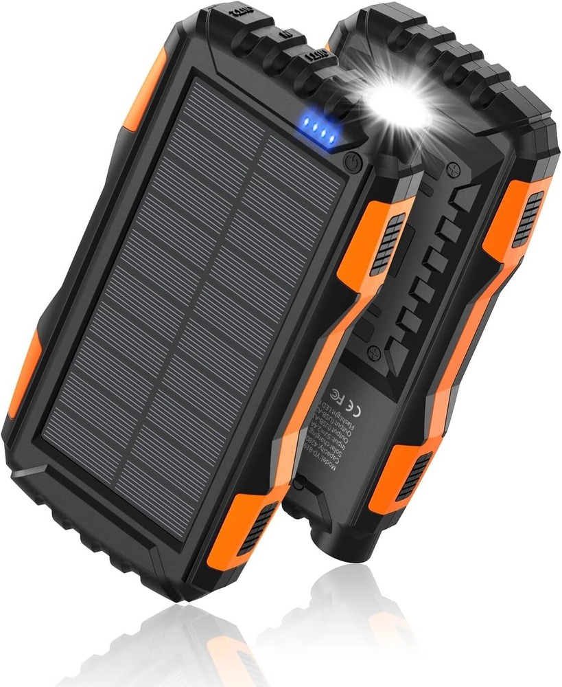 BLAVOR Solar Power Bank Qi Portable Charger 10000mah External Battery