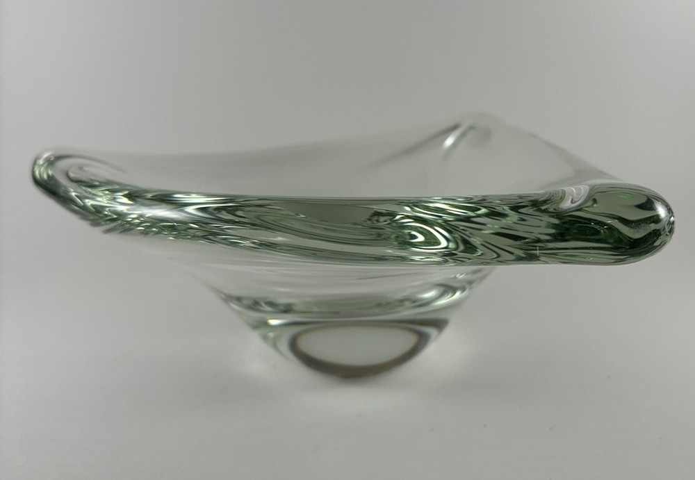 Vintage 1960s French Crystal Large Heavy Handblown Center Piece