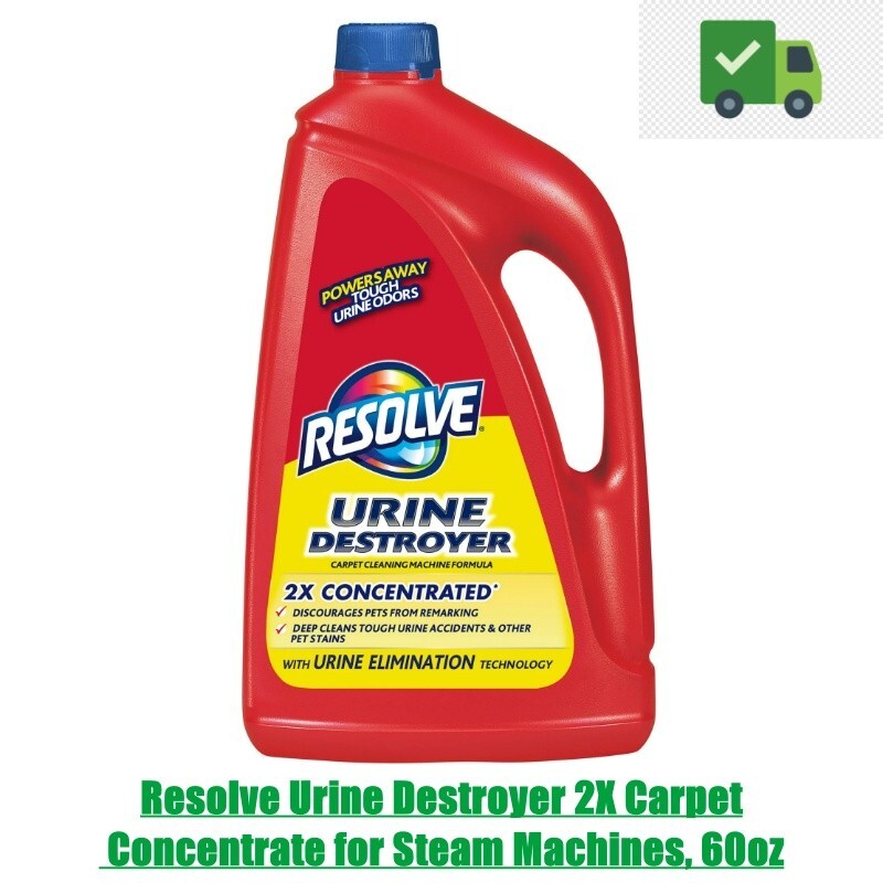 Resolve Urine Destroyer 2X Concentrate for Steam Cleaners 60oz Carpet Stain Remover
