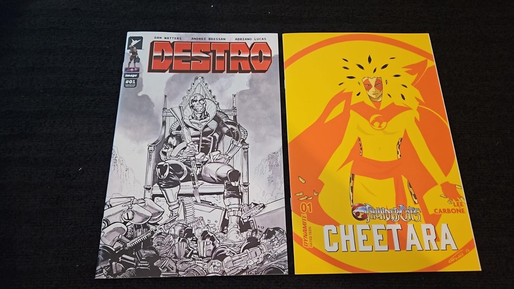 LOTE SDCC 2024 DYNAMITE & IMAGE COMICS DESTRU & THUNDERCATS CHEETARA CASI NUEVO LE 1000