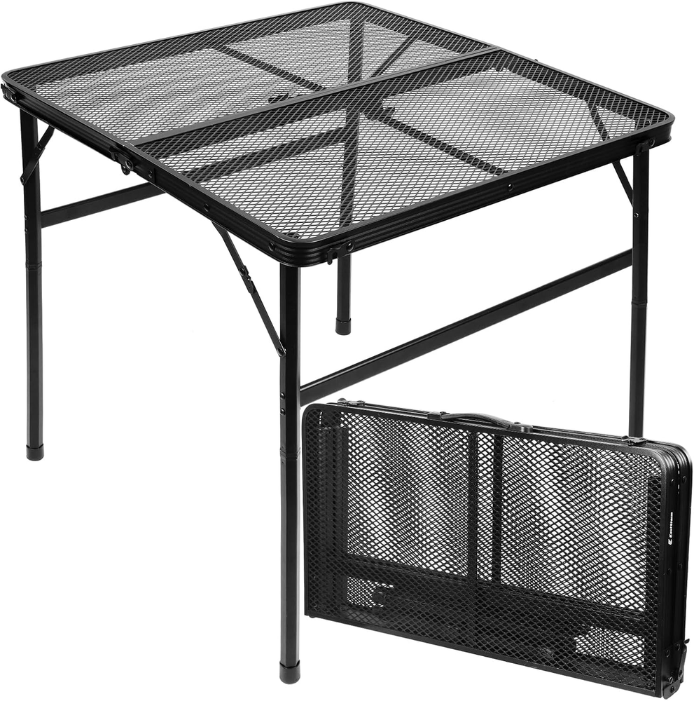Compact Square Folding Table for Picnics and Grilling Easy Storage