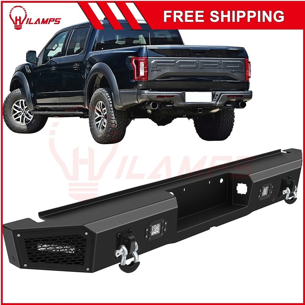 Steel Front / Rear Bumper Guard Bar Fog Lamps For 2018-2020 Ford F 150 5.0L