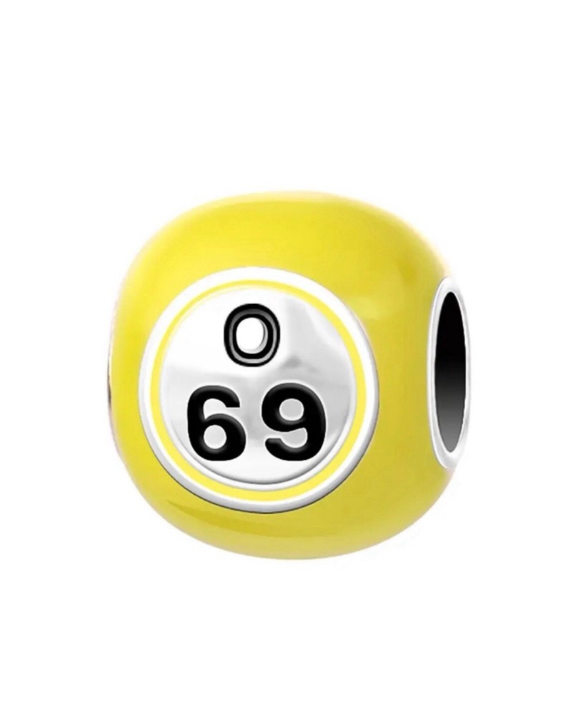 O 69 Bingo Ball Charm 925 Sterling Silver For Bracelet Or Necklace