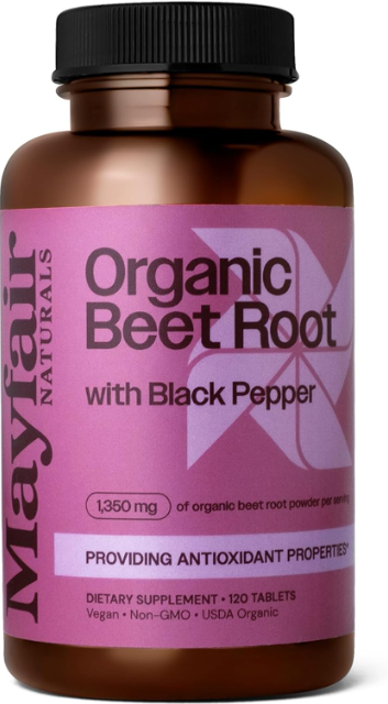 USDA Organic Beet Root 20:1 Extract 1350mg Extra Strength 120 Caps