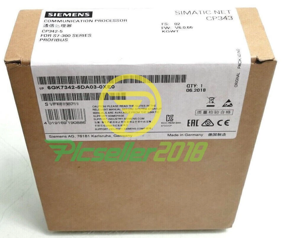 6GK7 342-5DA03-0XE0 NEW SIEMENS 6GK7342-5DA03-0XE0 5DAO3-OXEO S7-300 CP 342-5