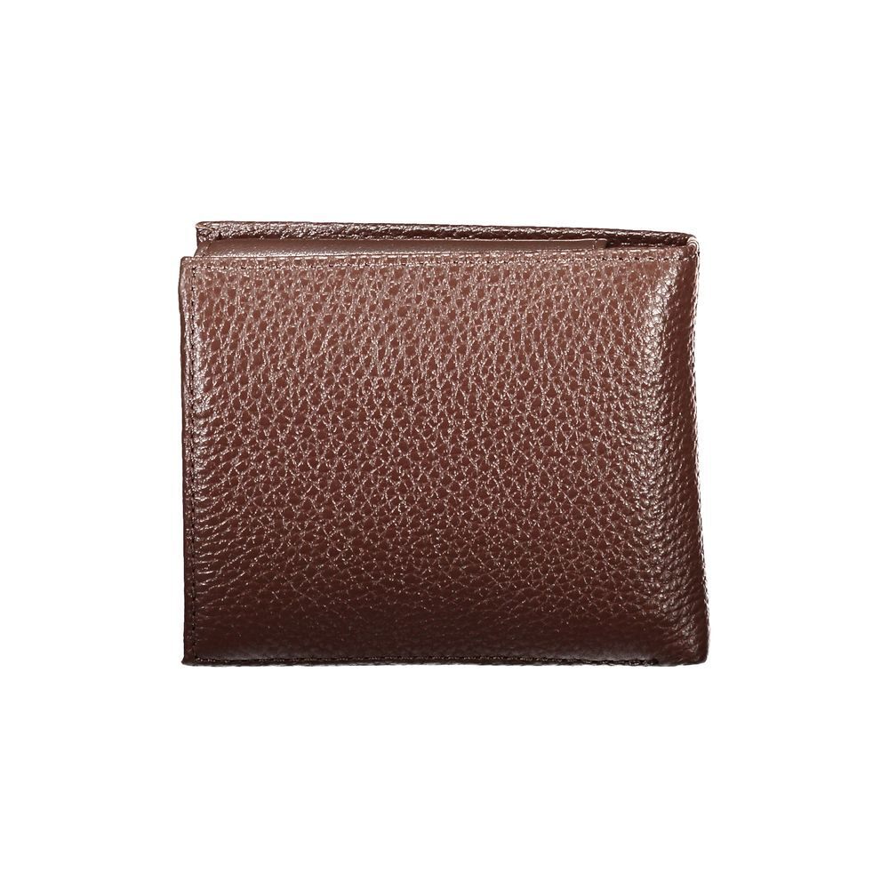 Tommy Hilfiger Classic Brown Leather Bifold Wallet for Men