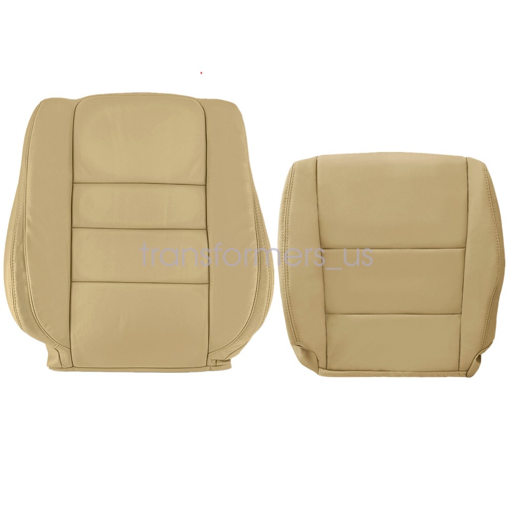 For 2010 2011 2012 Honda Accord Passenger Leather Seat Cover Bottom & Top Tan